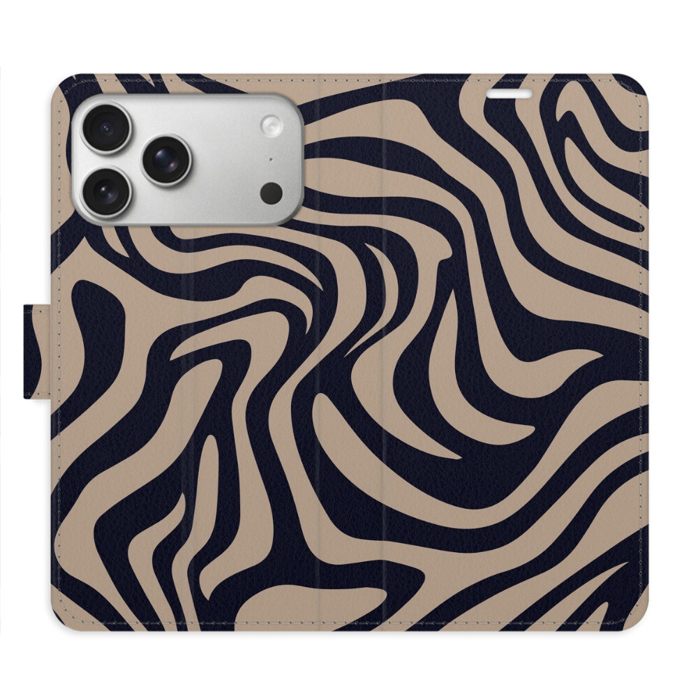 Flipové puzdro iSaprio - Zebra Black 02 - iPhone 17 Pro Max
