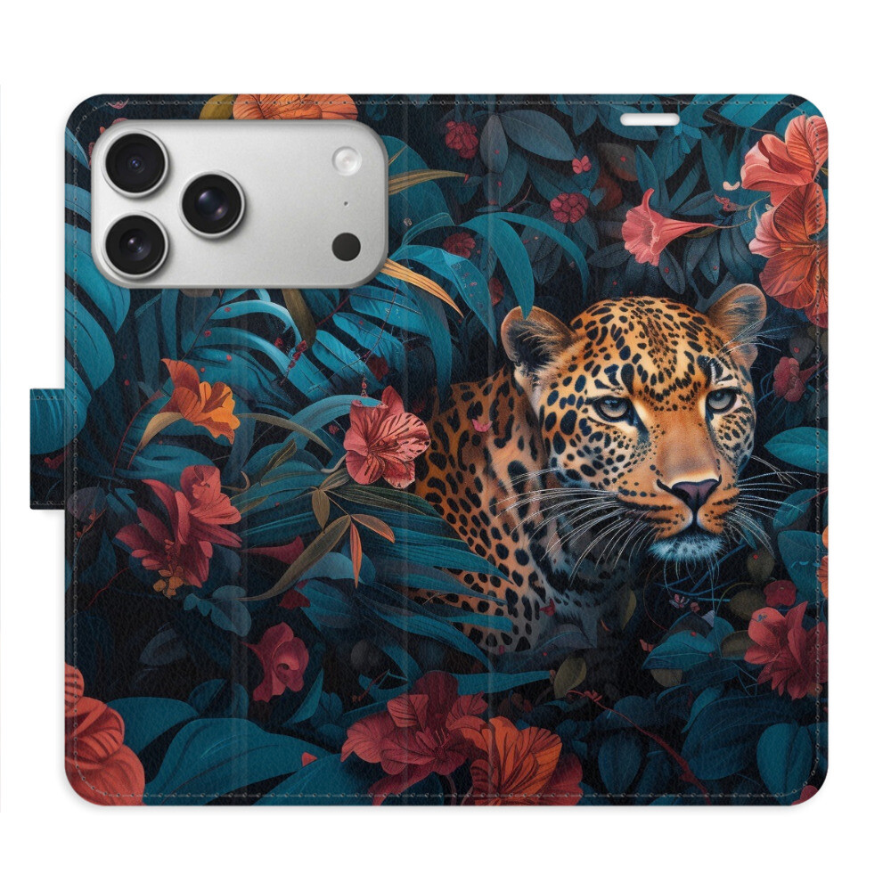 Flipové puzdro iSaprio - Flower Jaguar 02 - iPhone 17 Pro Max