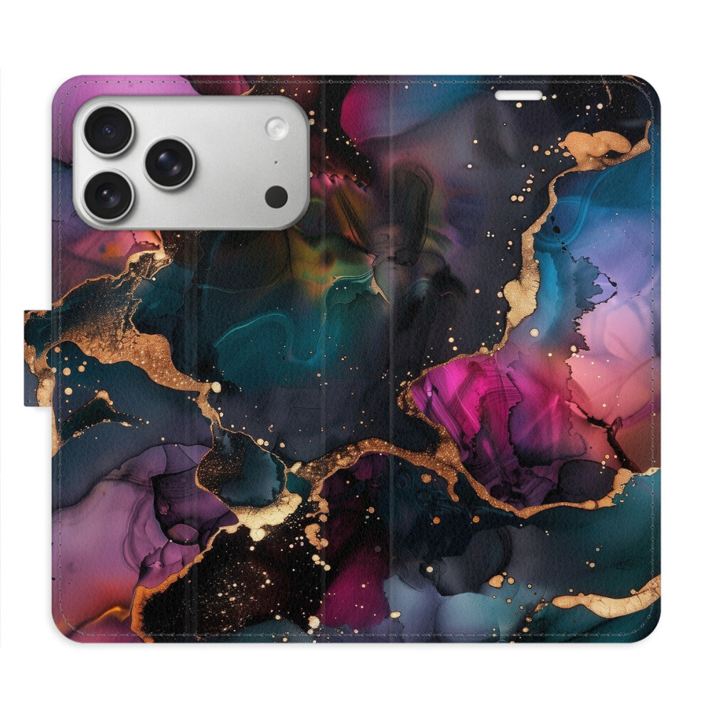 Flipové puzdro iSaprio - Dark Marble - iPhone 17 Pro Max