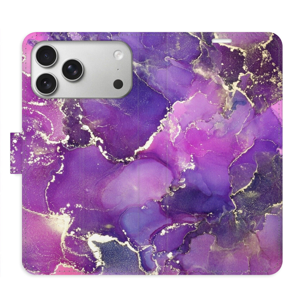 Flipové puzdro iSaprio - Purple Marble - iPhone 17 Pro Max