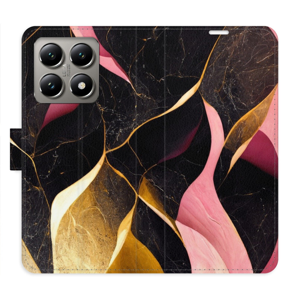 Flipové puzdro iSaprio - Gold Pink Marble 02 - Xiaomi 14T