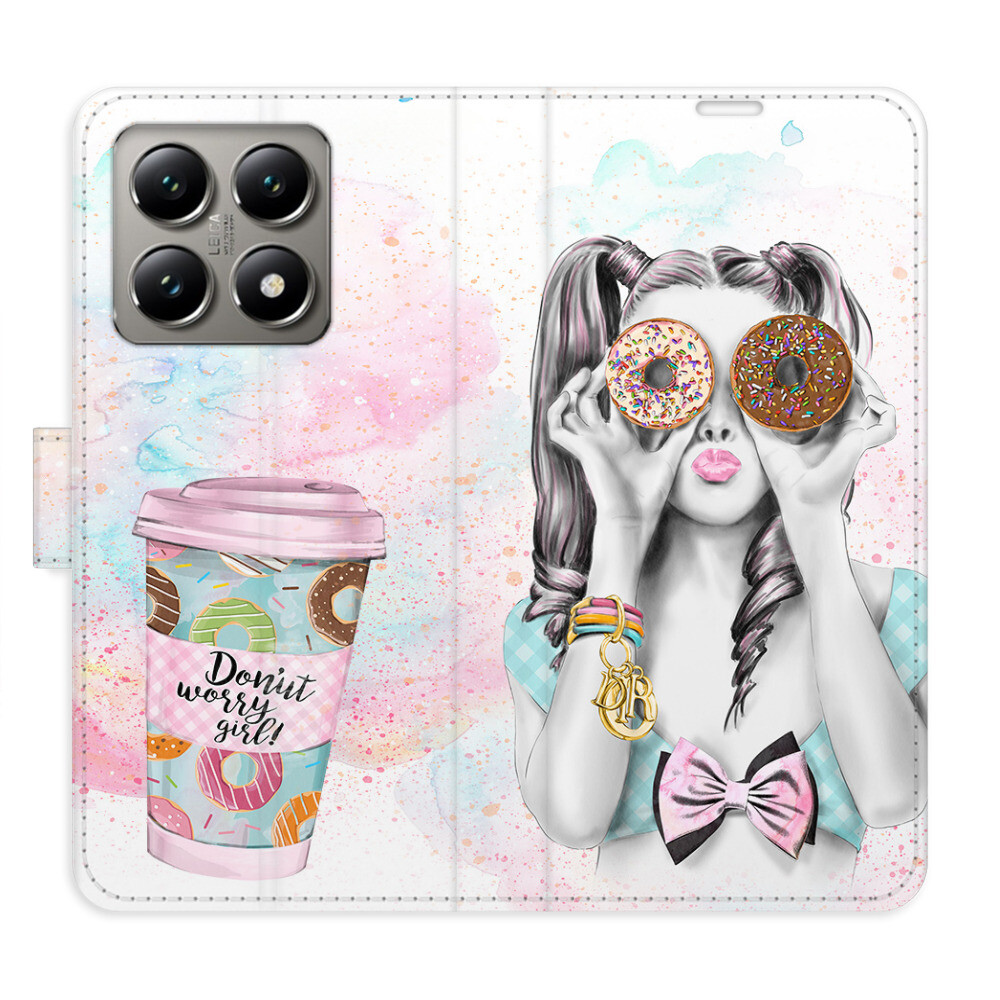 Flipové puzdro iSaprio - Donut Worry Girl - Xiaomi 14T