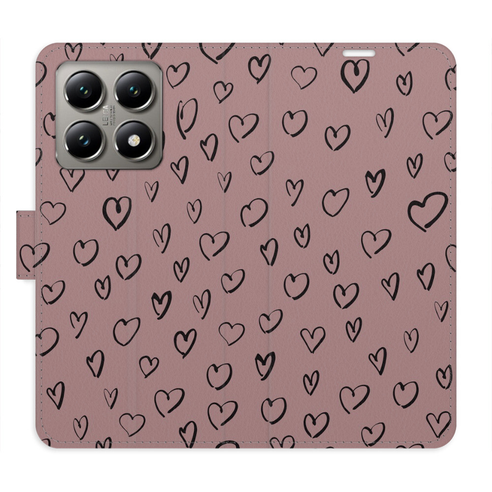 Flipové puzdro iSaprio - Heart Dark 02 - Xiaomi 14T Pro