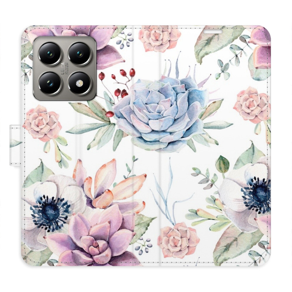 Flipové puzdro iSaprio - Succulents Pattern - Xiaomi 14T Pro