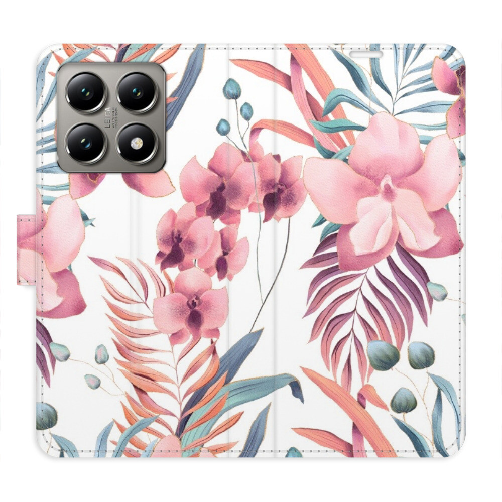Flipové puzdro iSaprio - Pink Flowers 02 - Xiaomi 14T Pro