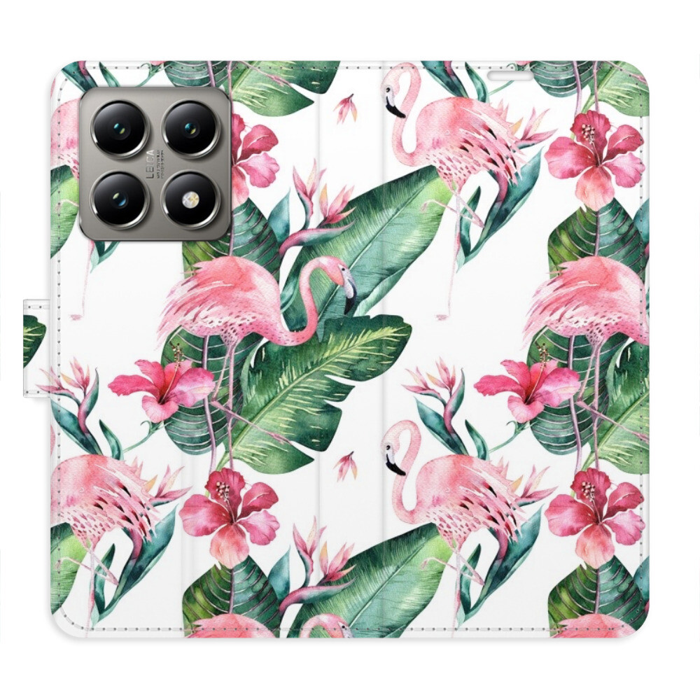 Flipové puzdro iSaprio - Flamingos Pattern - Xiaomi 14T Pro