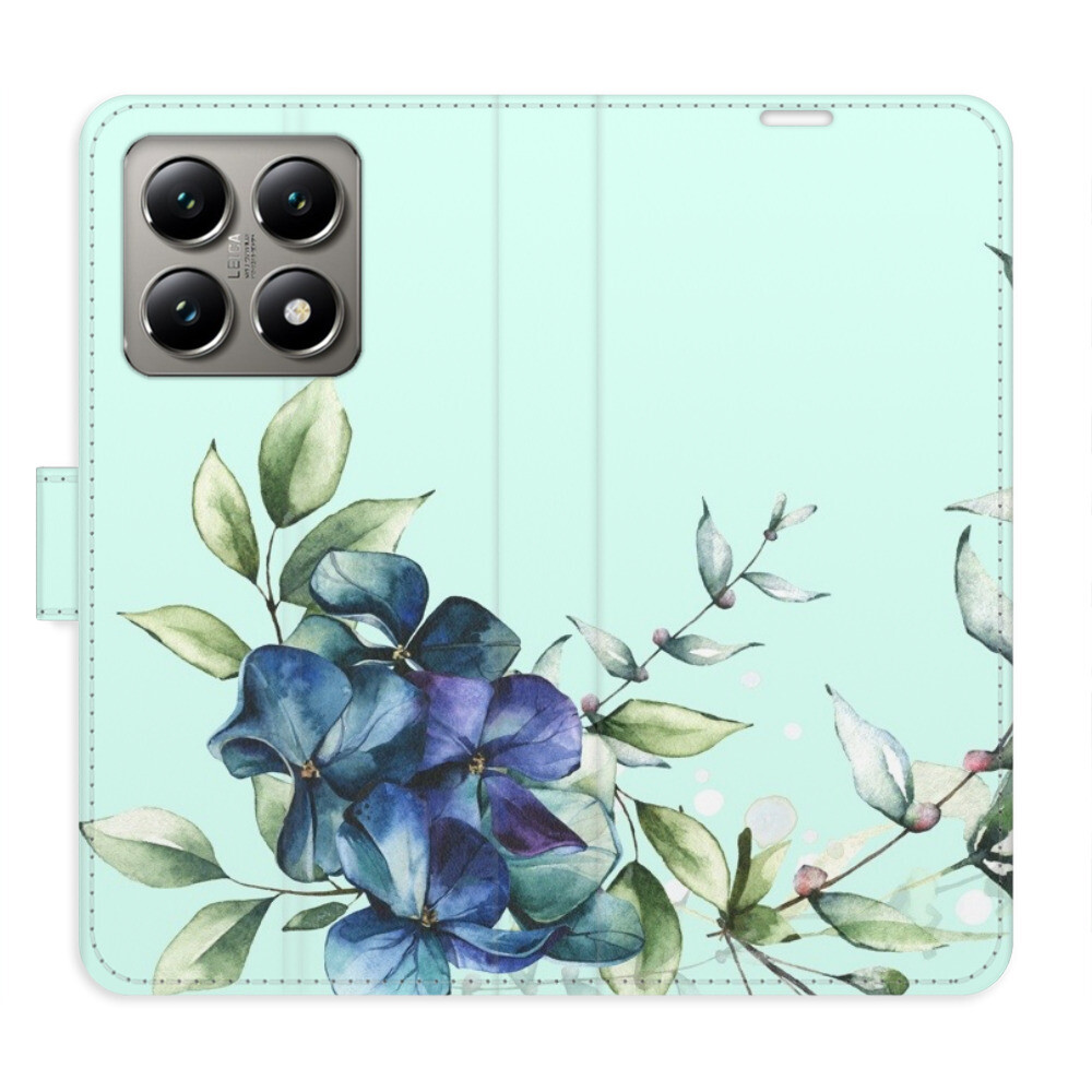 Flipové puzdro iSaprio - Blue Flowers - Xiaomi 14T Pro