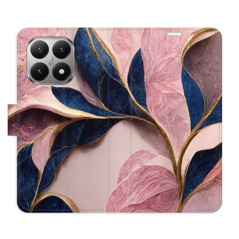 Flipové puzdro iSaprio - Pink Leaves - Xiaomi 15T