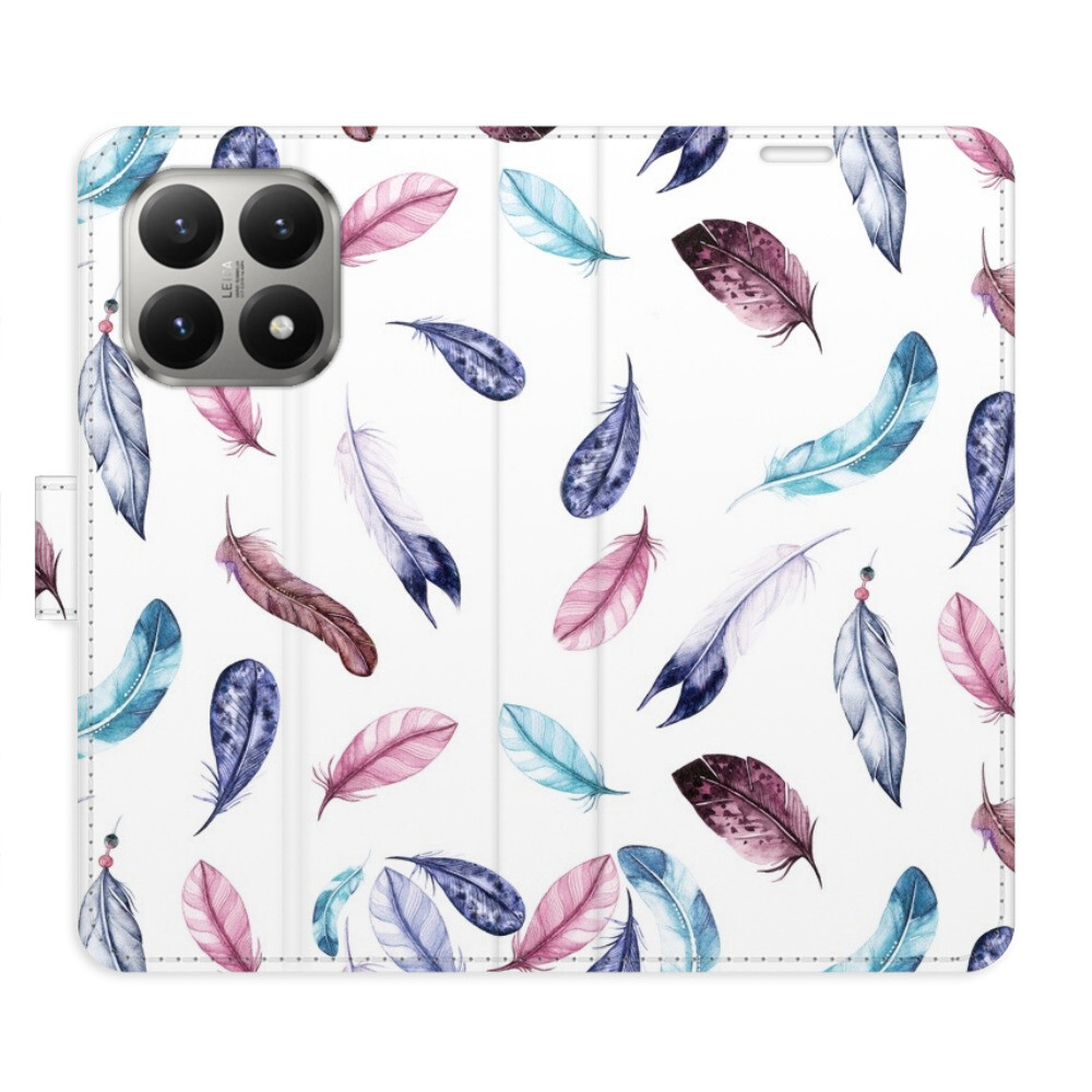 Flipové puzdro iSaprio - Colorful Feathers - Xiaomi 15T