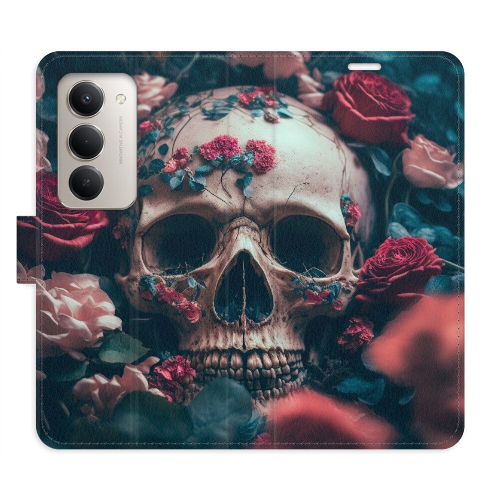 Flipové puzdro iSaprio - Skull in Roses 02 - Xiaomi Redmi 15