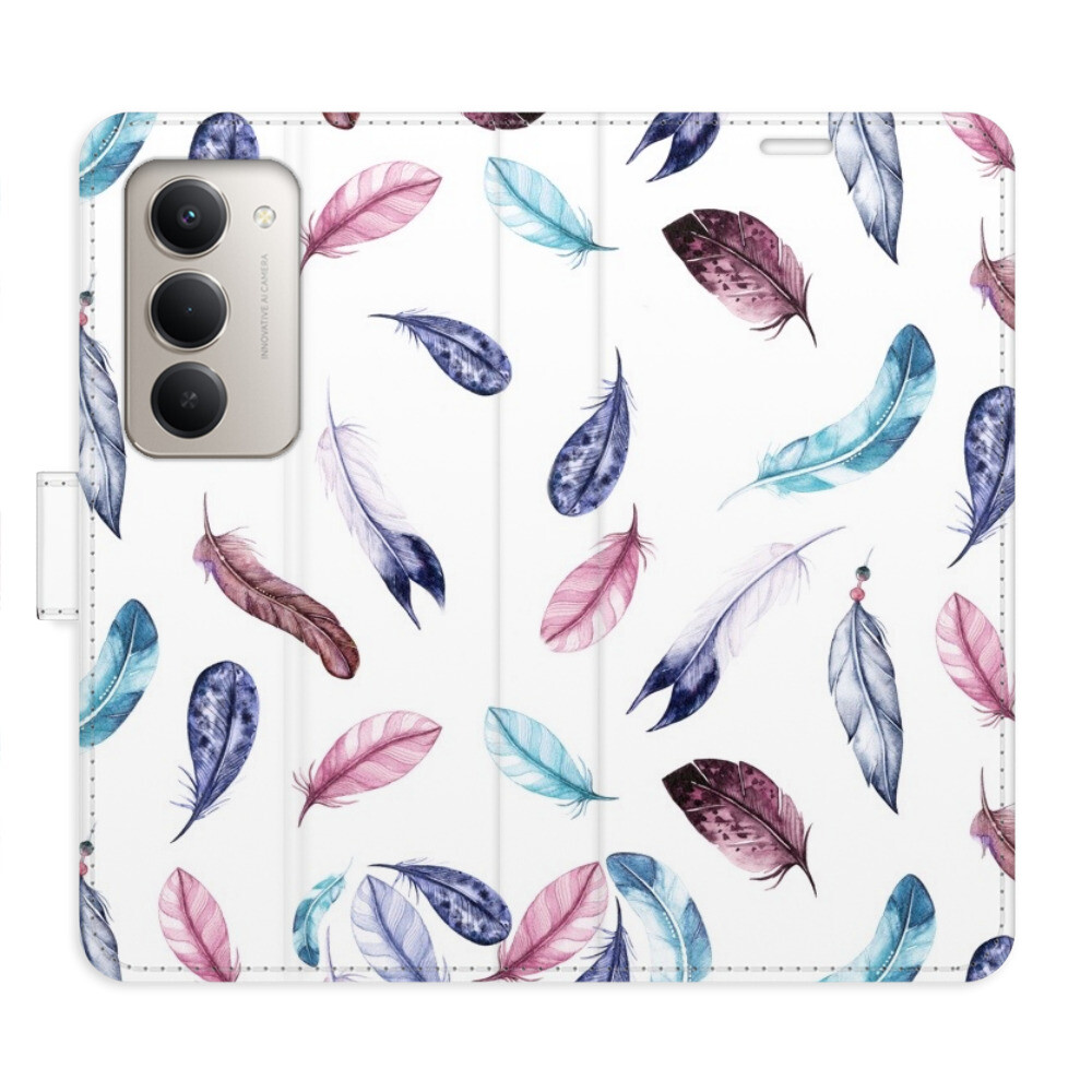Flipové puzdro iSaprio - Colorful Feathers - Xiaomi Redmi 15