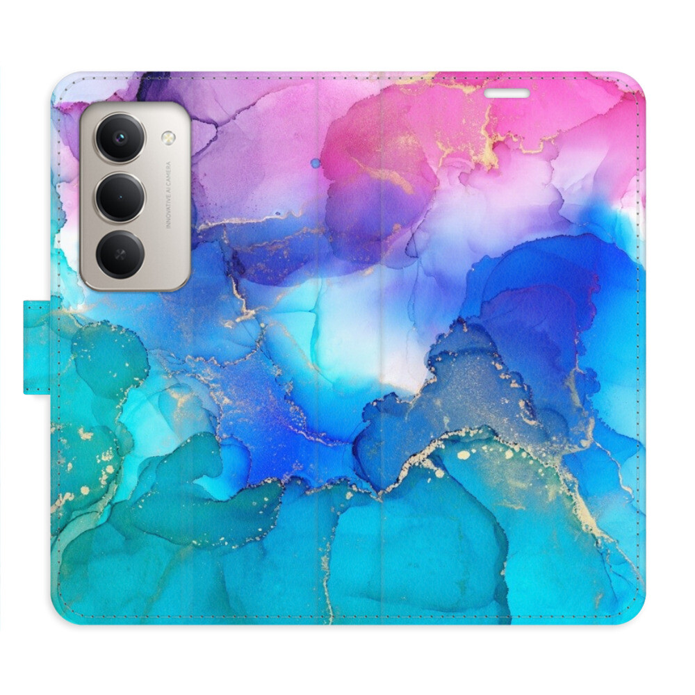 Flipové puzdro iSaprio - BluePink Paint - Xiaomi Redmi 15