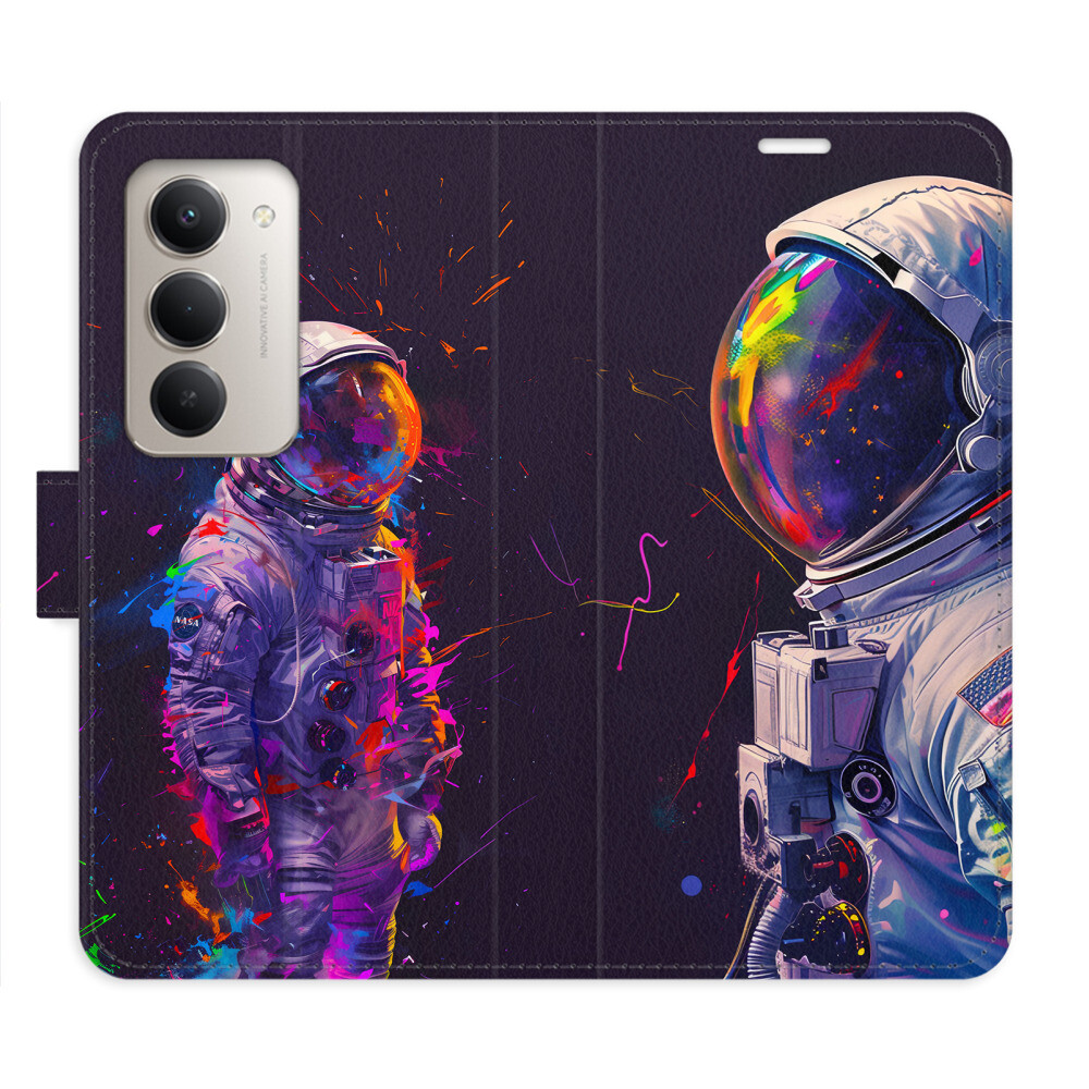 Flipové puzdro iSaprio - Neon Astronaut 02 - Xiaomi Redmi 15 5G