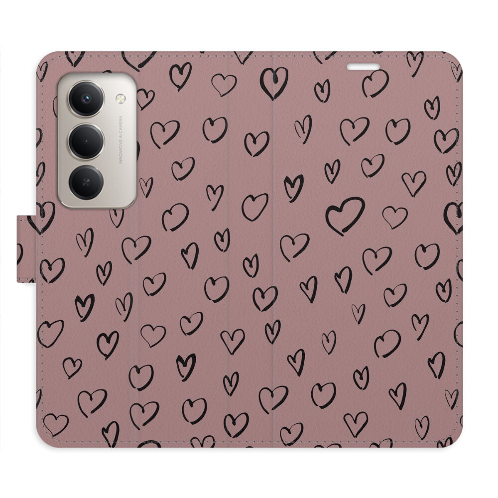 Flipové puzdro iSaprio - Heart Dark 02 - Xiaomi Redmi 15 5G