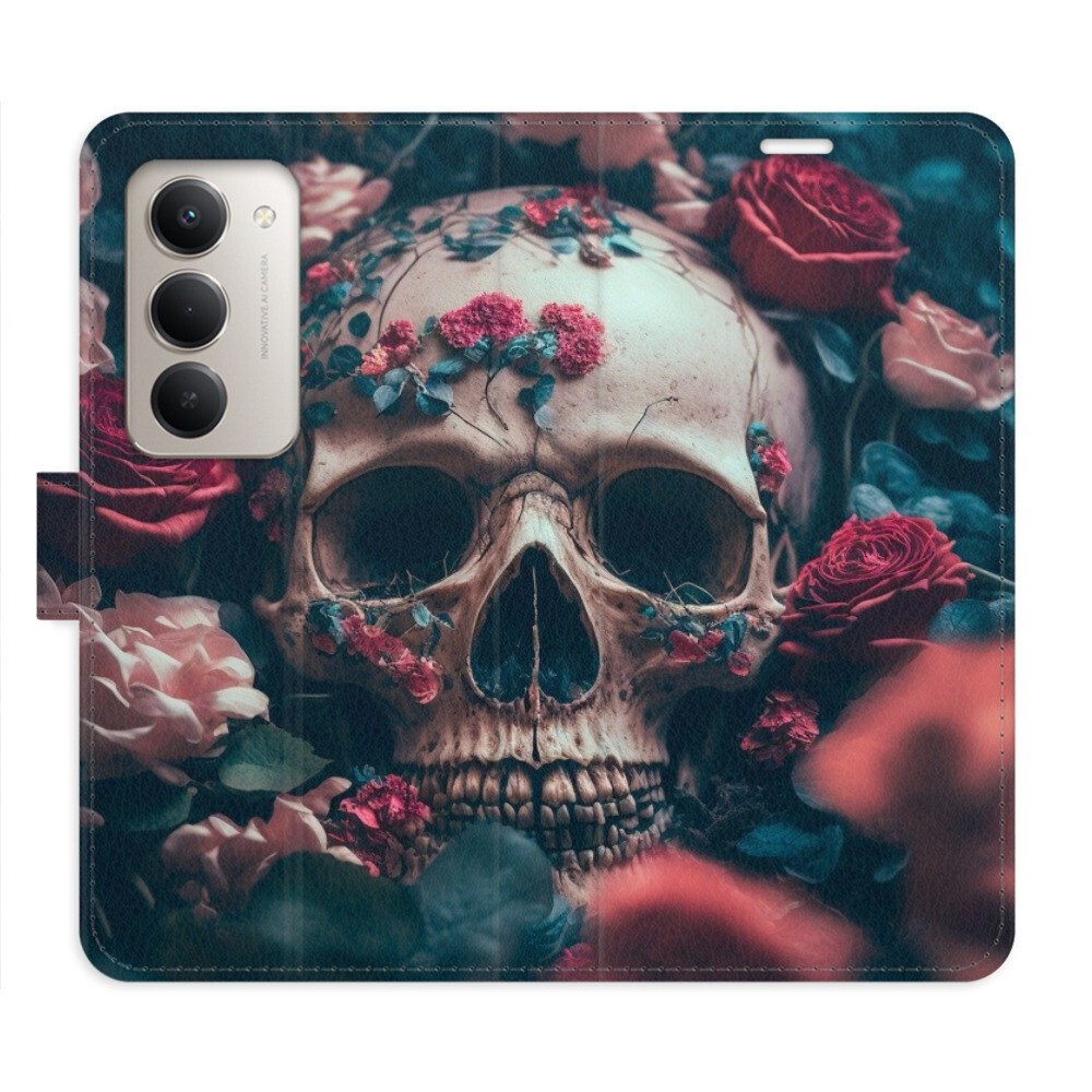 Flipové puzdro iSaprio - Skull in Roses 02 - Xiaomi Redmi 15 5G