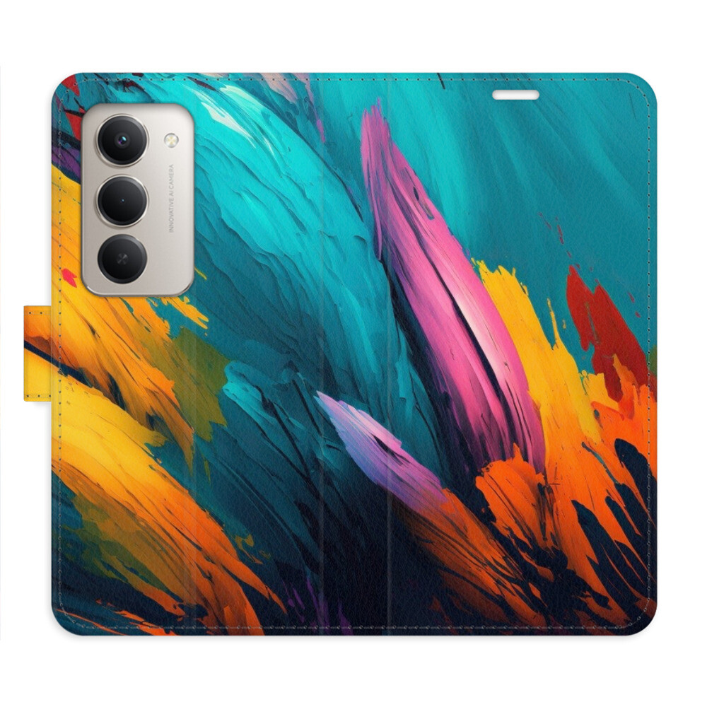 Flipové puzdro iSaprio - Orange Paint 02 - Xiaomi Redmi 15 5G