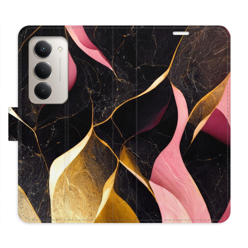 Flipové puzdro iSaprio - Gold Pink Marble 02 - Xiaomi Redmi 15 5G