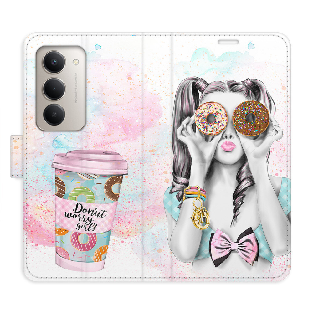 Flipové puzdro iSaprio - Donut Worry Girl - Xiaomi Redmi 15 5G