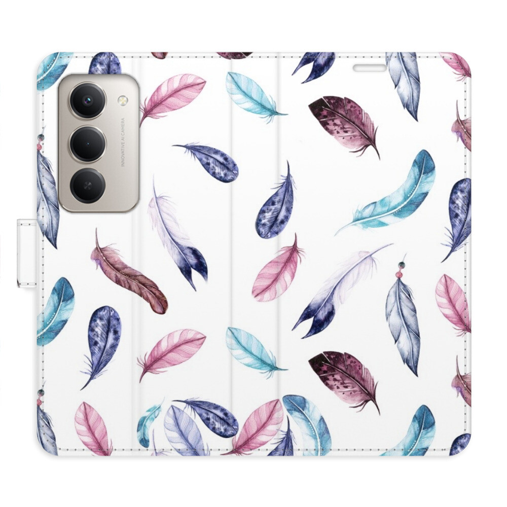 Flipové puzdro iSaprio - Colorful Feathers - Xiaomi Redmi 15 5G