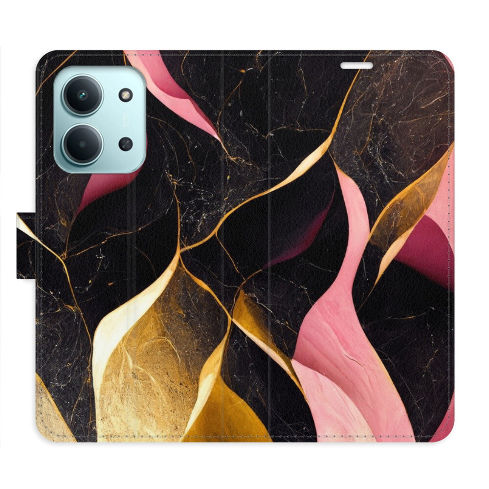 Flipové puzdro iSaprio - Gold Pink Marble 02 - Xiaomi Redmi 15C