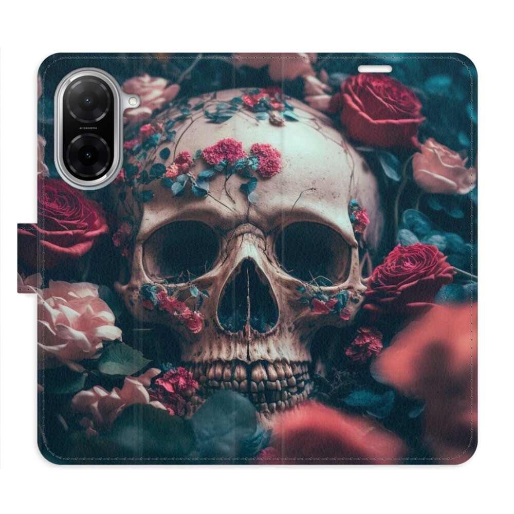Flipové puzdro iSaprio - Skull in Roses 02 - Xiaomi Redmi A5