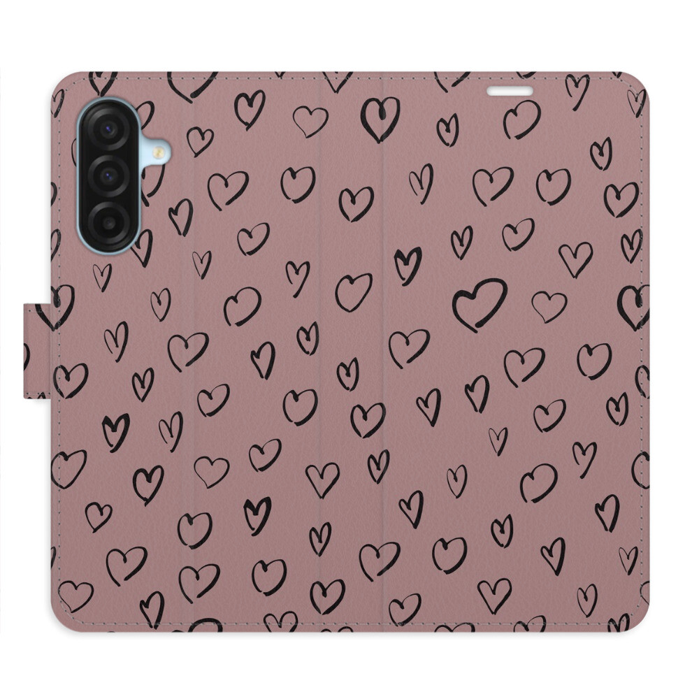 Flipové puzdro iSaprio - Heart Dark 02 - Samsung Galaxy A17 / A17 5G