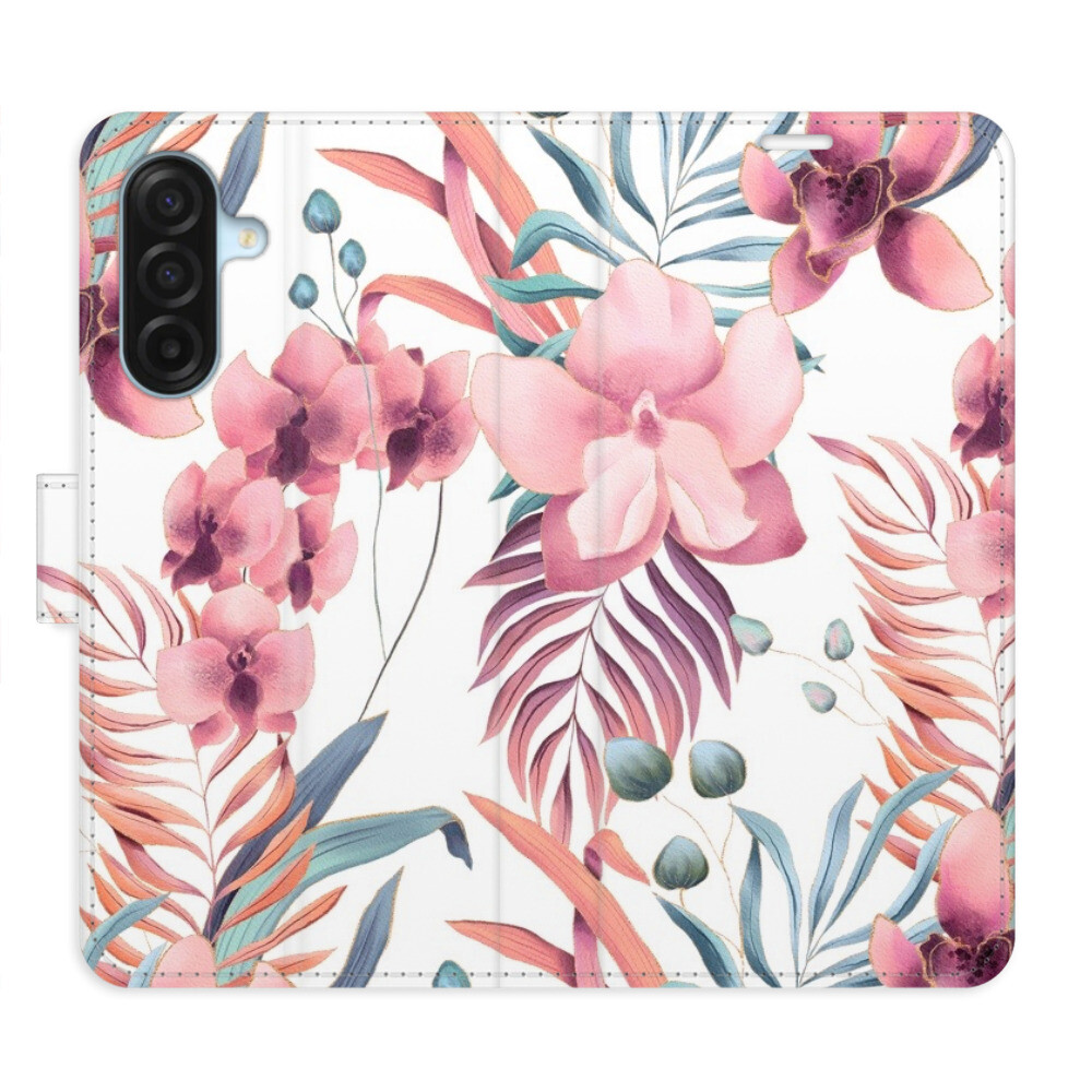 Flipové puzdro iSaprio - Pink Flowers 02 - Samsung Galaxy A17 / A17 5G