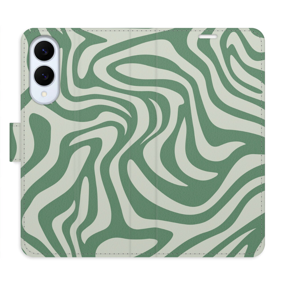 Flipové puzdro iSaprio - Zebra Green 02 - Samsung Galaxy S25 Edge