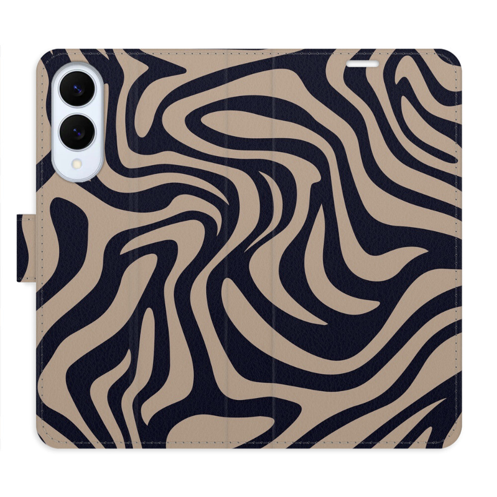 Flipové puzdro iSaprio - Zebra Black 02 - Samsung Galaxy S25 Edge