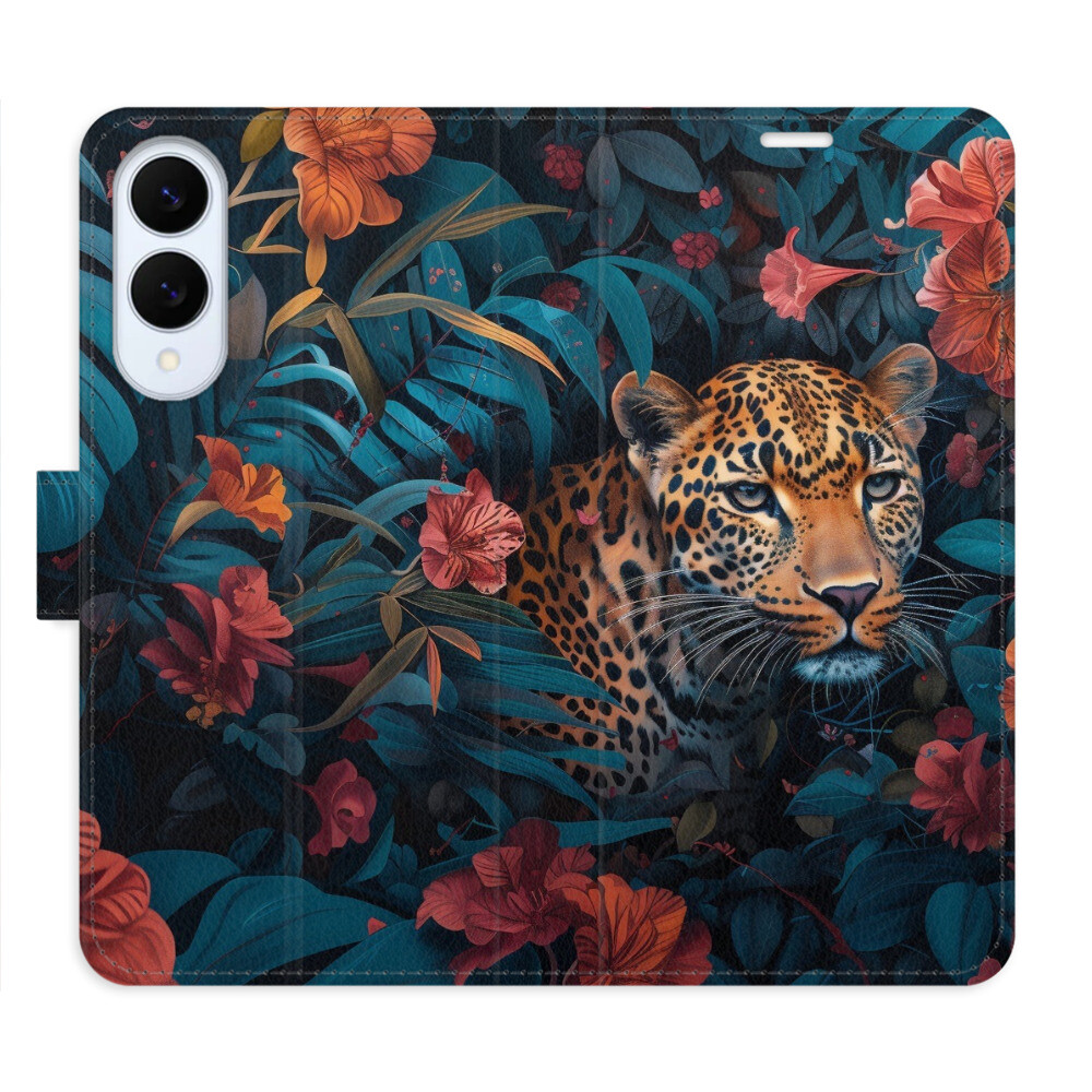 Flipové puzdro iSaprio - Flower Jaguar 02 - Samsung Galaxy S25 Edge