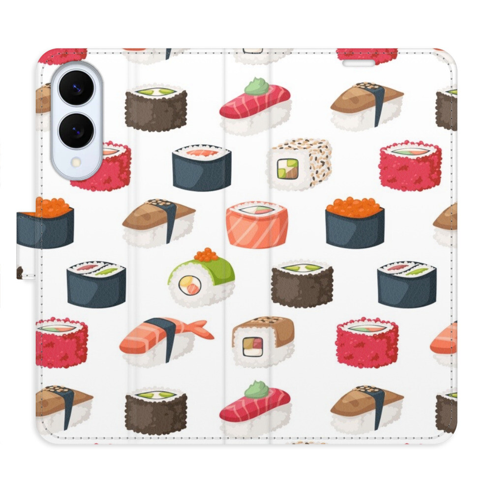 Flipové puzdro iSaprio - Sushi Pattern 02 - Samsung Galaxy S25 Edge