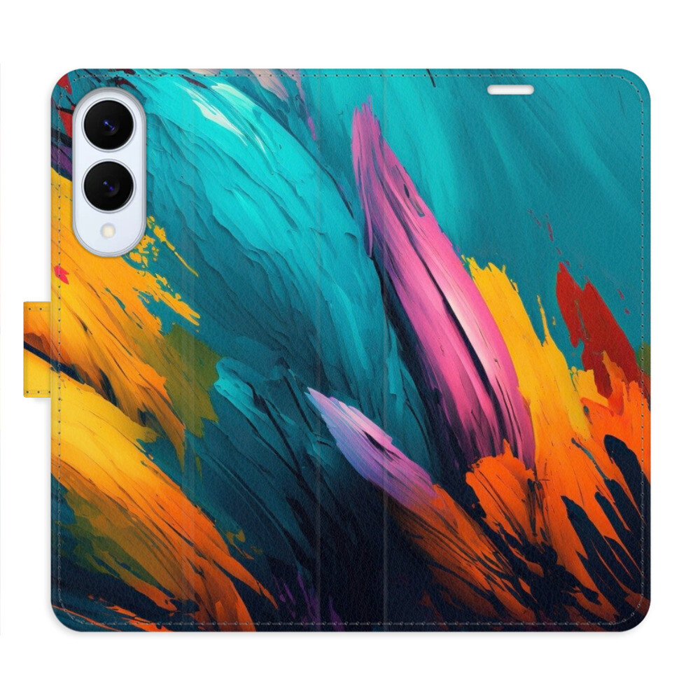 Flipové puzdro iSaprio - Orange Paint 02 - Samsung Galaxy S25 Edge