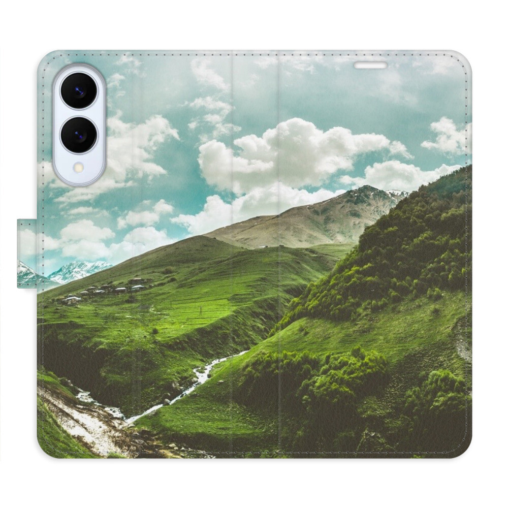 Flipové puzdro iSaprio - Mountain Valley - Samsung Galaxy S25 Edge