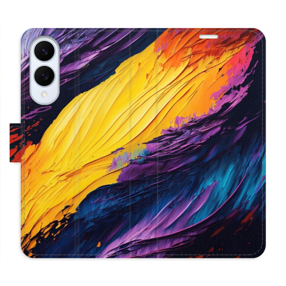 Flipové puzdro iSaprio - Fire Paint - Samsung Galaxy S25 Edge