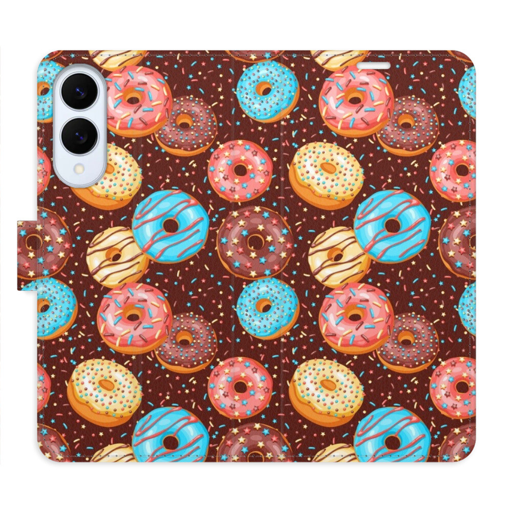 Flipové puzdro iSaprio - Donuts Pattern - Samsung Galaxy S25 Edge