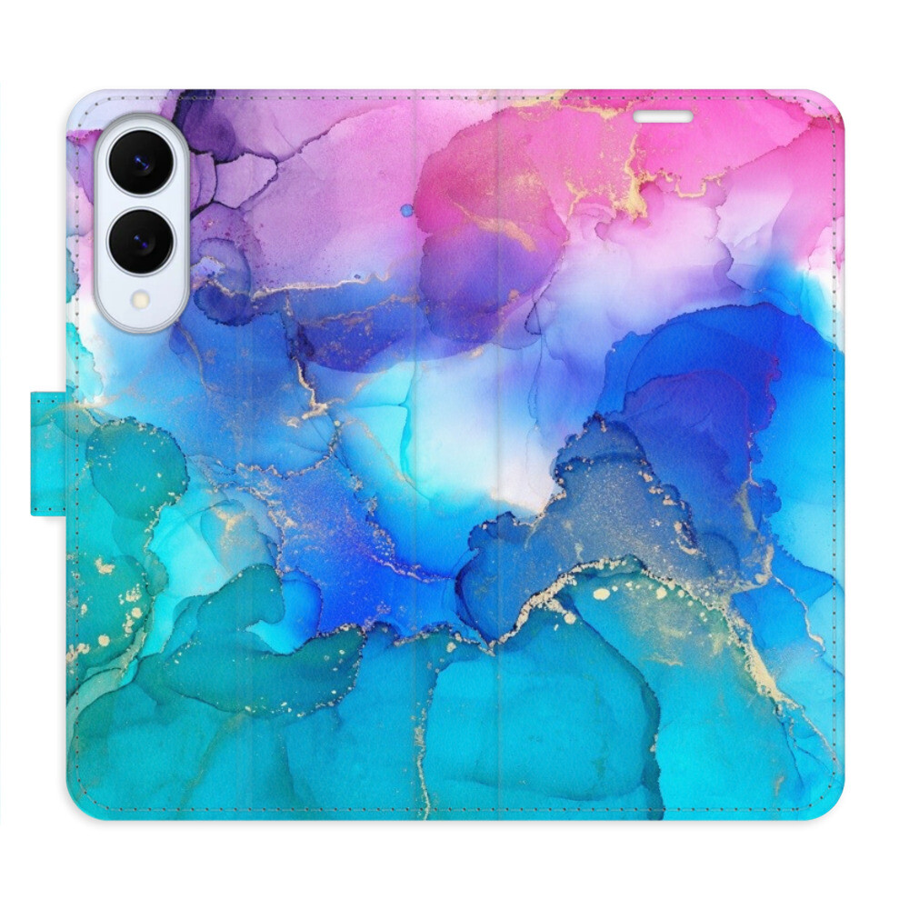 Flipové puzdro iSaprio - BluePink Paint - Samsung Galaxy S25 Edge