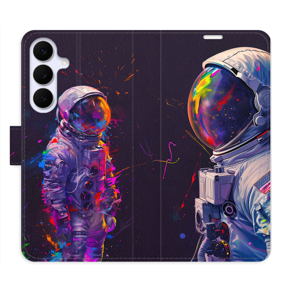 Flipové puzdro iSaprio - Neon Astronaut 02 - Samsung Galaxy S25 FE