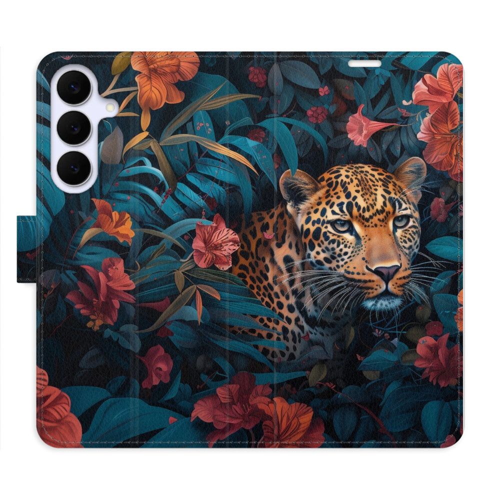 Flipové puzdro iSaprio - Flower Jaguar 02 - Samsung Galaxy S25 FE