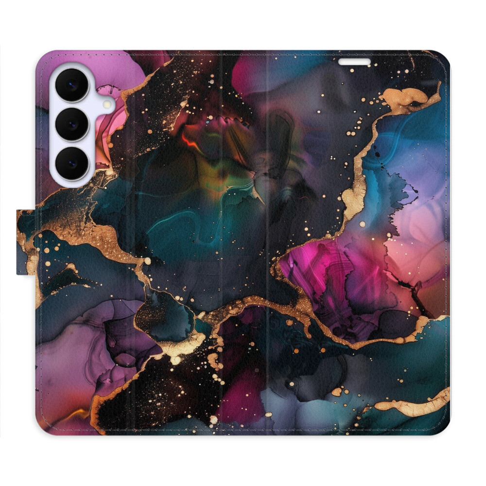 Flipové puzdro iSaprio - Dark Marble - Samsung Galaxy S25 FE