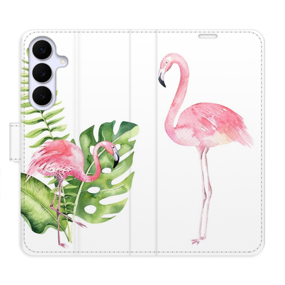 Flipové puzdro iSaprio - Flamingos - Samsung Galaxy S25 FE