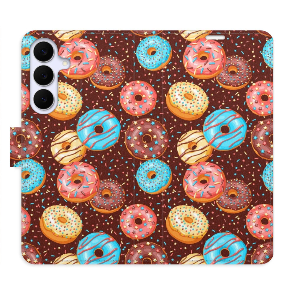 Flipové puzdro iSaprio - Donuts Pattern - Samsung Galaxy S25 FE