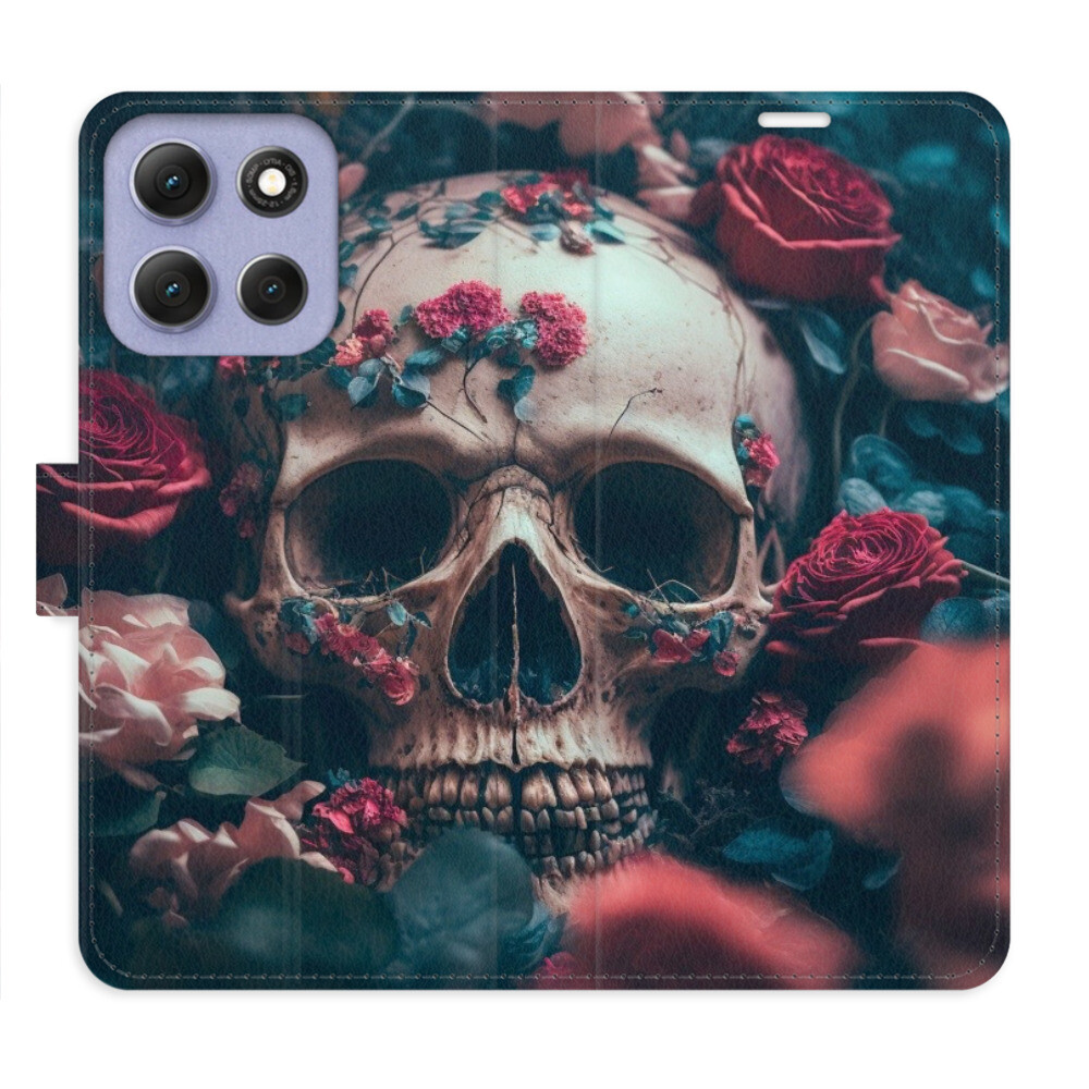 Flipové puzdro iSaprio - Skull in Roses 02 - Motorola Moto G86 5G