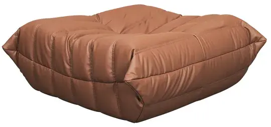 Taburet Nua 86 cm ekokůže karamelový