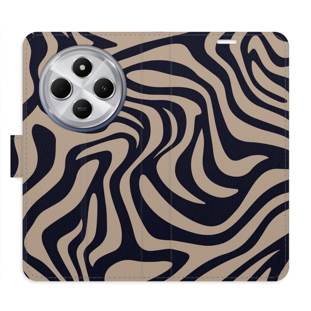 Flipové puzdro iSaprio - Zebra Black 02 - Xiaomi Redmi 14C / Poco C75