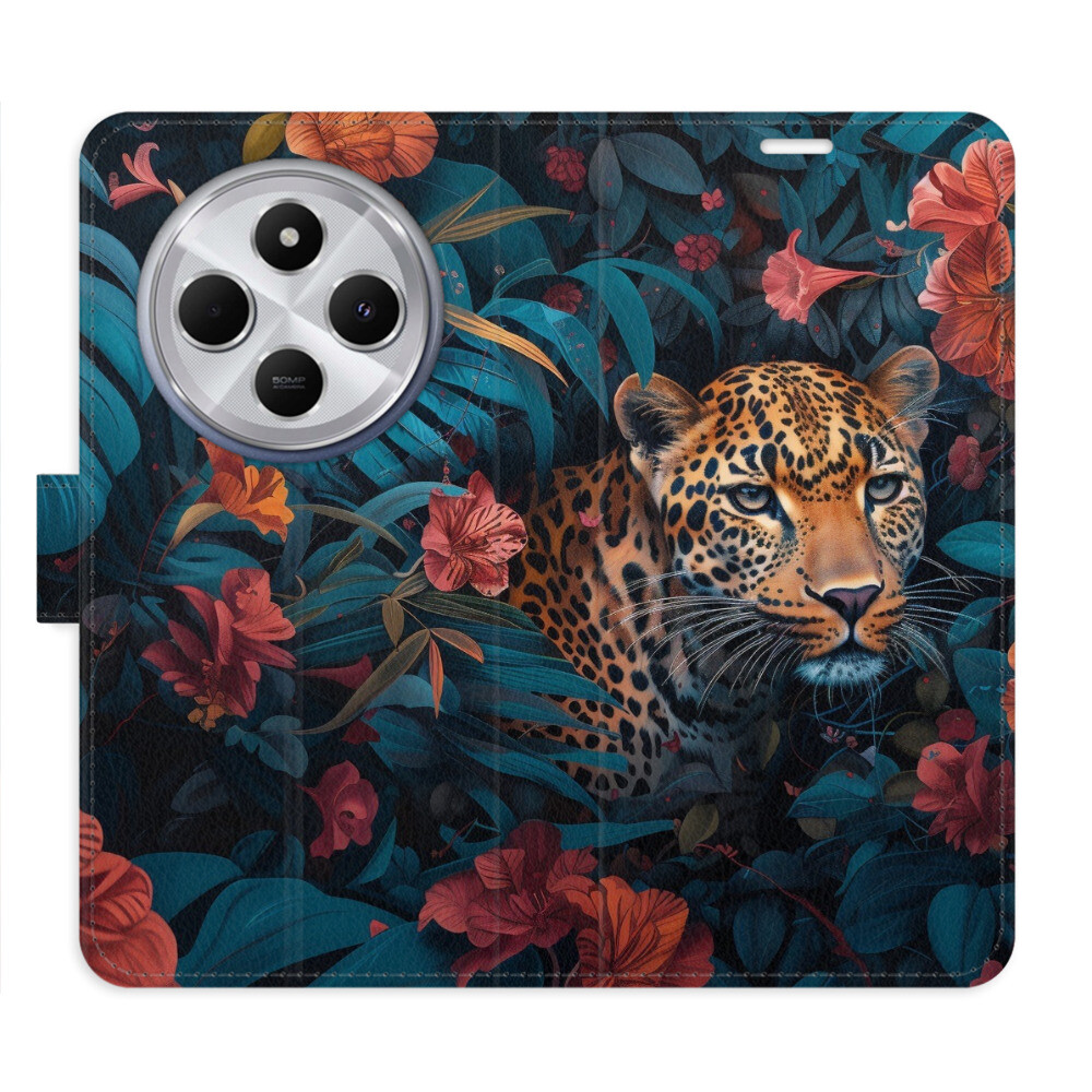 Flipové puzdro iSaprio - Flower Jaguar 02 - Xiaomi Redmi 14C / Poco C75