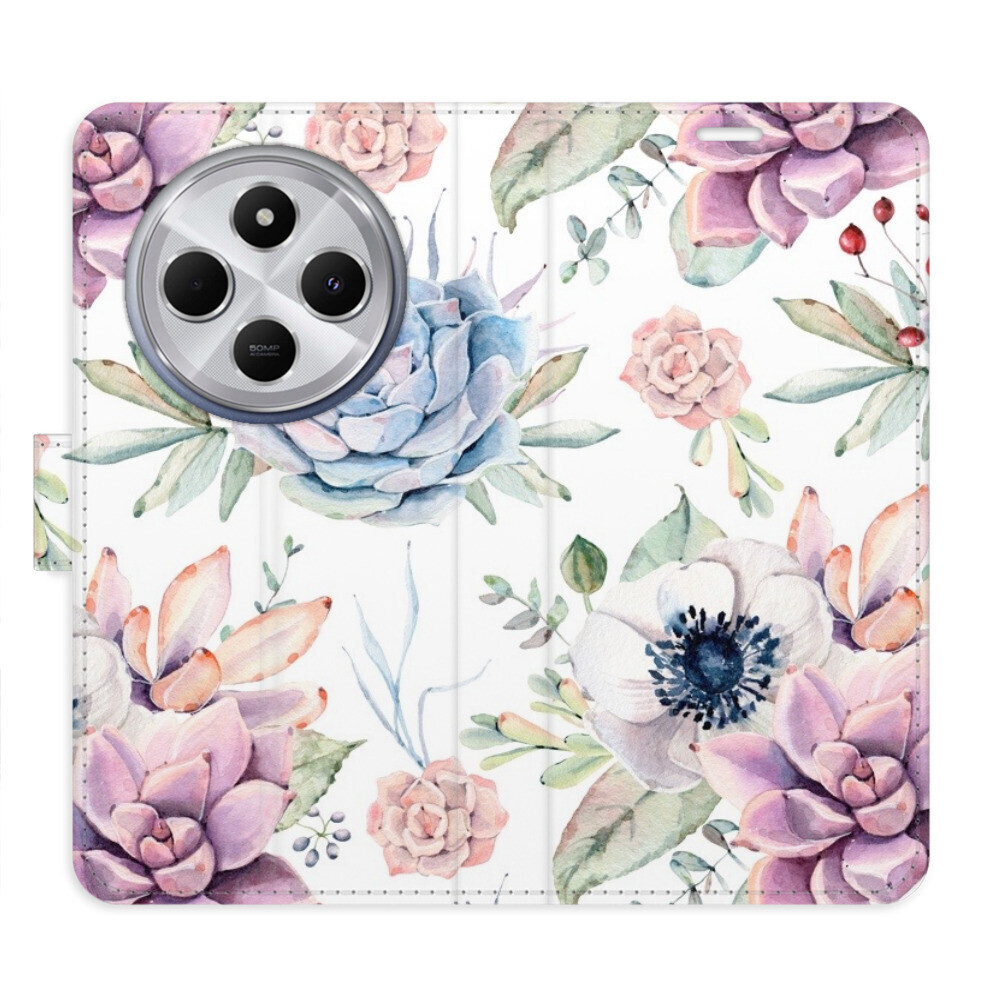 Flipové puzdro iSaprio - Succulents Pattern - Xiaomi Redmi 14C / Poco C75