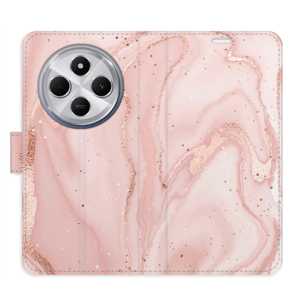 Flipové puzdro iSaprio - RoseGold Marble - Xiaomi Redmi 14C / Poco C75