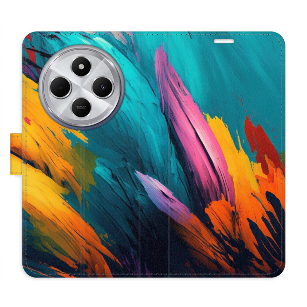 Flipové puzdro iSaprio - Orange Paint 02 - Xiaomi Redmi 14C / Poco C75