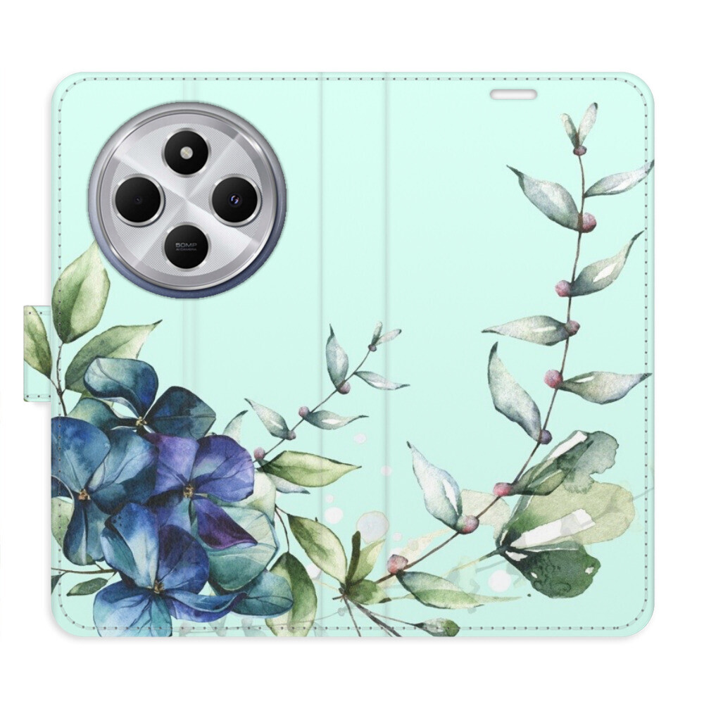 Flipové puzdro iSaprio - Blue Flowers - Xiaomi Redmi 14C / Poco C75