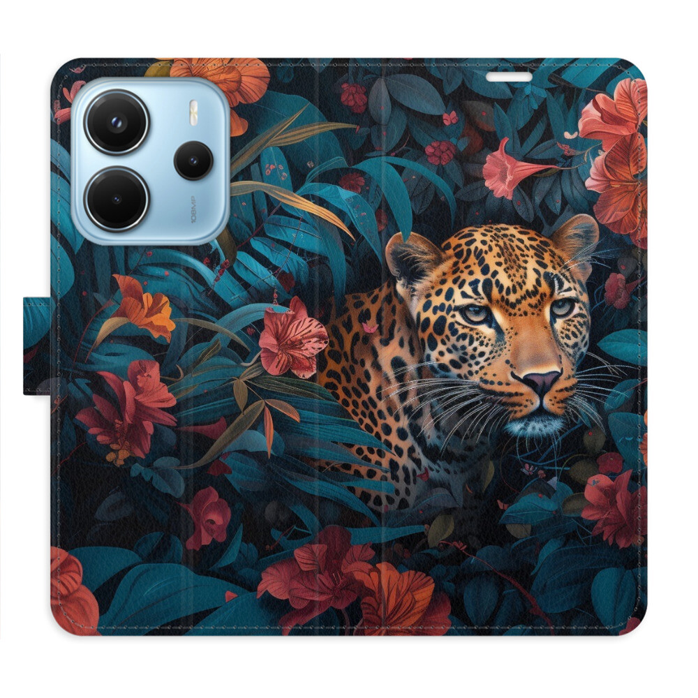 Flipové puzdro iSaprio - Flower Jaguar 02 - Xiaomi Redmi Note 14